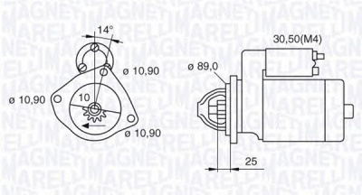 MAGNETI MARELLI 063523680820 - Стартер